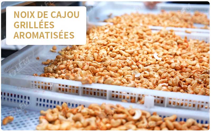 Étapes De Transformation Des Noix De Cajou Aromatisées