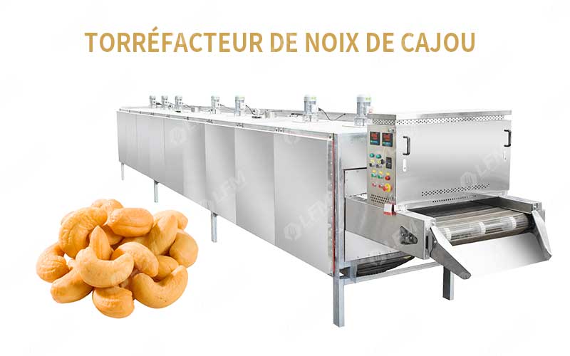 Caractéristiques De La Machine De Torréfaction En Continu Des Noix De Cajou