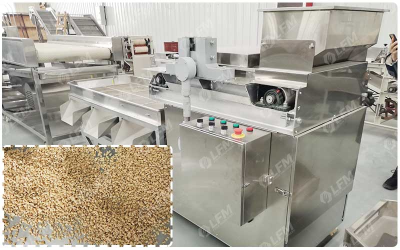 Utilisation De La Machine Pour Couper Les Cacahuètes En Particules